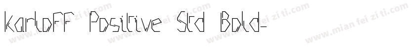 Karloff Positive Std Bold字体转换